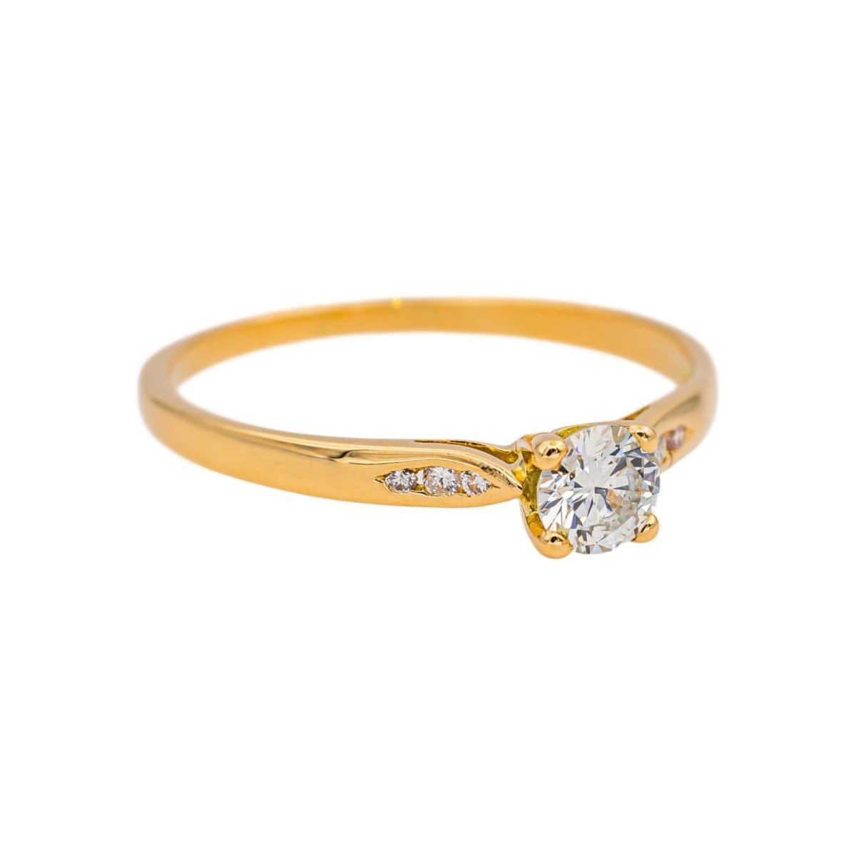 Bague Solitaire Or jaune Diamant - Castafiore