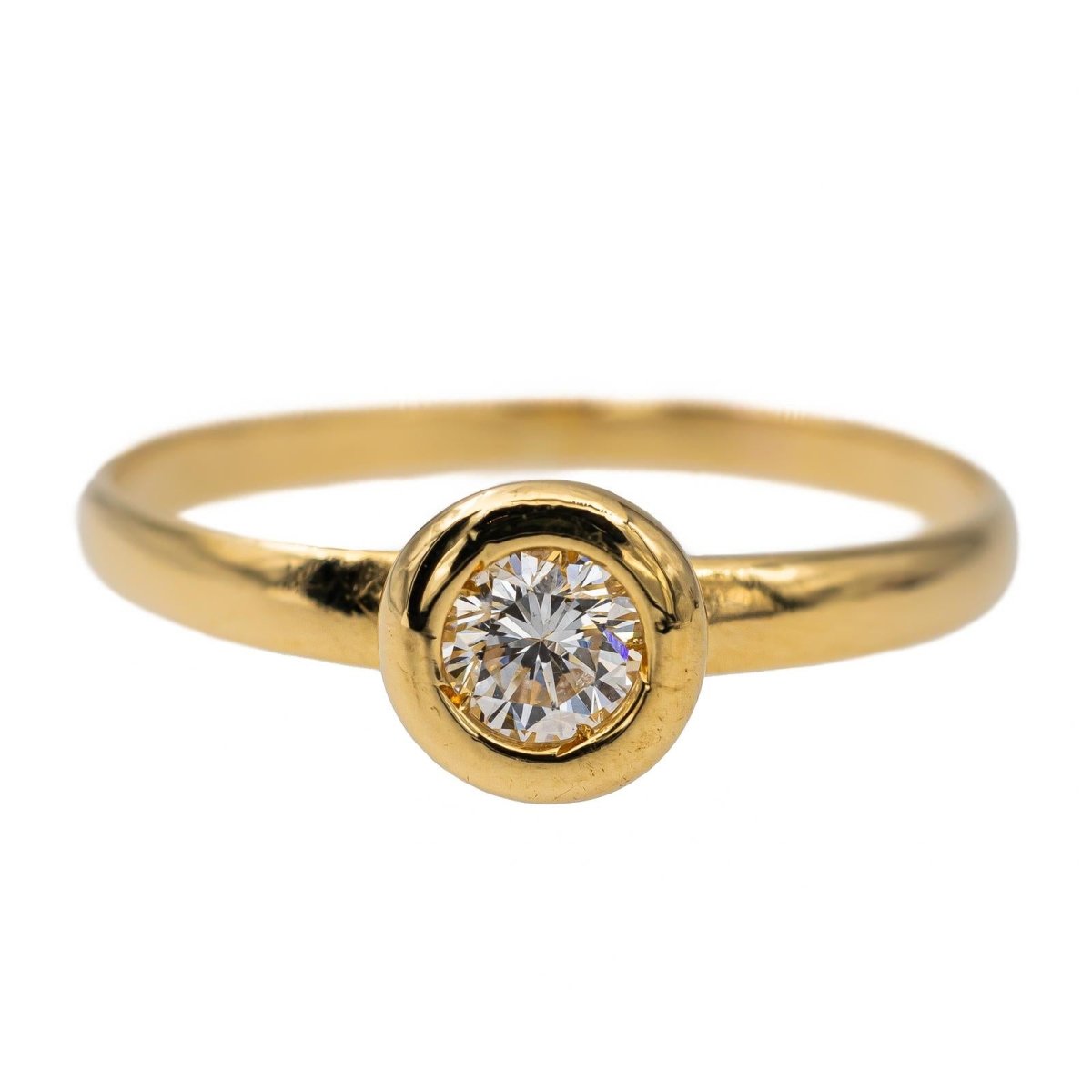 Bague Solitaire Or jaune Diamant - Castafiore