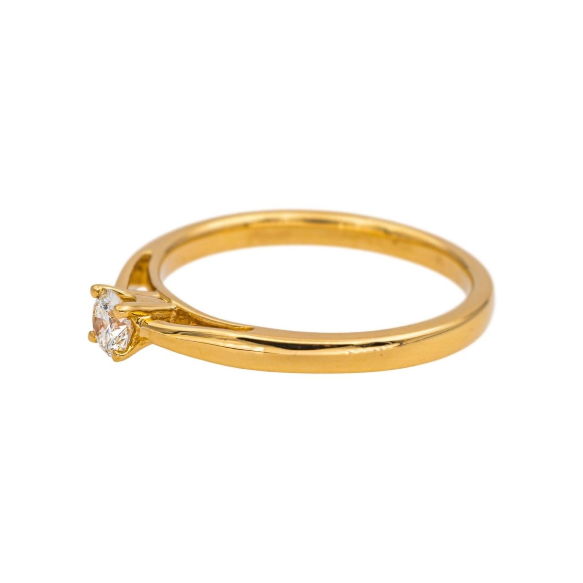 Bague Solitaire Or jaune Diamant - Castafiore