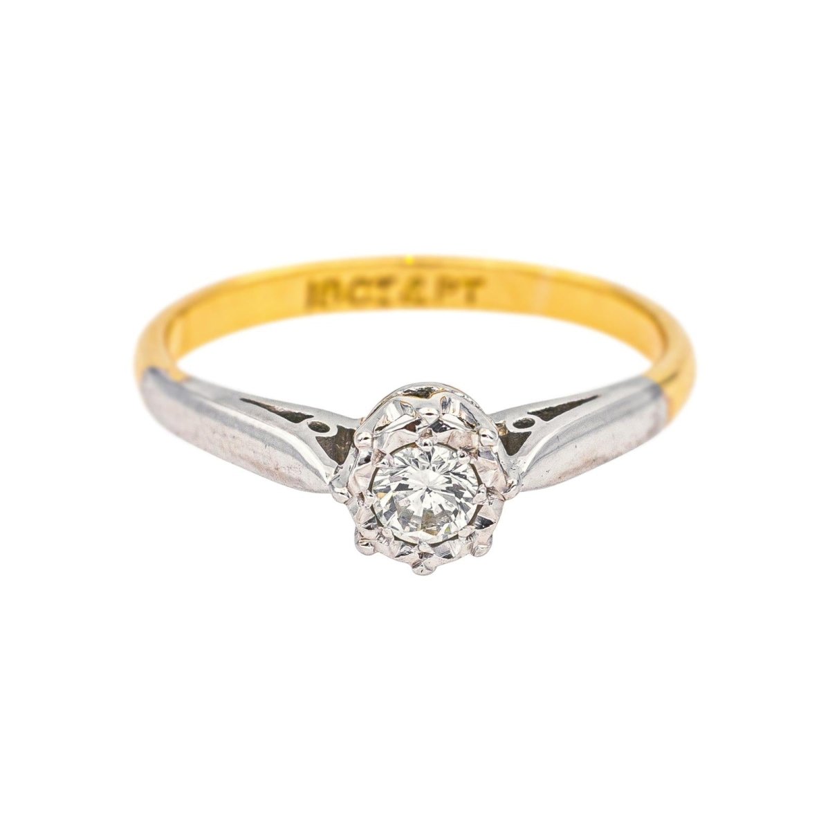 Bague Solitaire Or jaune Diamant - Castafiore