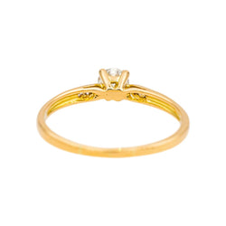 Bague Solitaire Or jaune Diamant - Castafiore