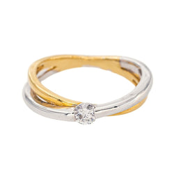 Bague Solitaire Or jaune Diamant - Castafiore