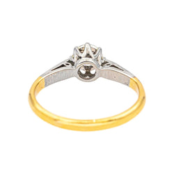 Bague Solitaire Or jaune Diamant - Castafiore