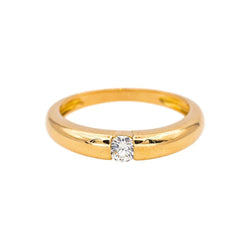 Bague Solitaire Or jaune Diamant - Castafiore