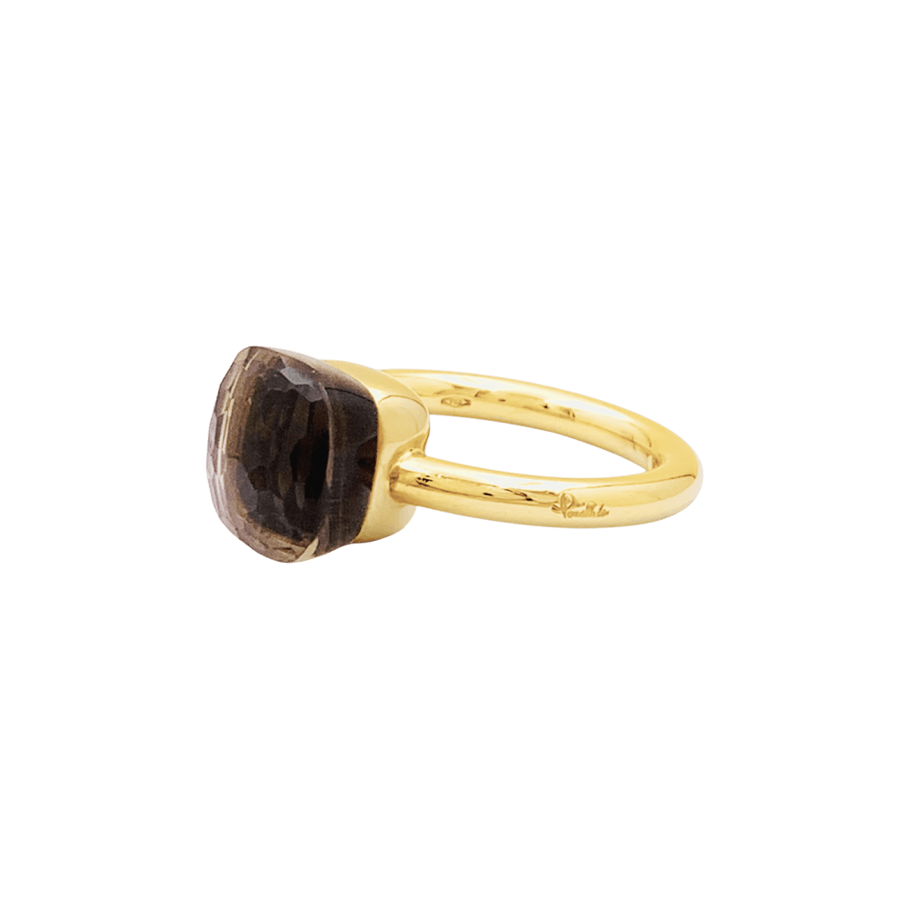 Bague Solitaire POMELLATO "Nudo Classique" en or blanc, or rose et quartz - Castafiore