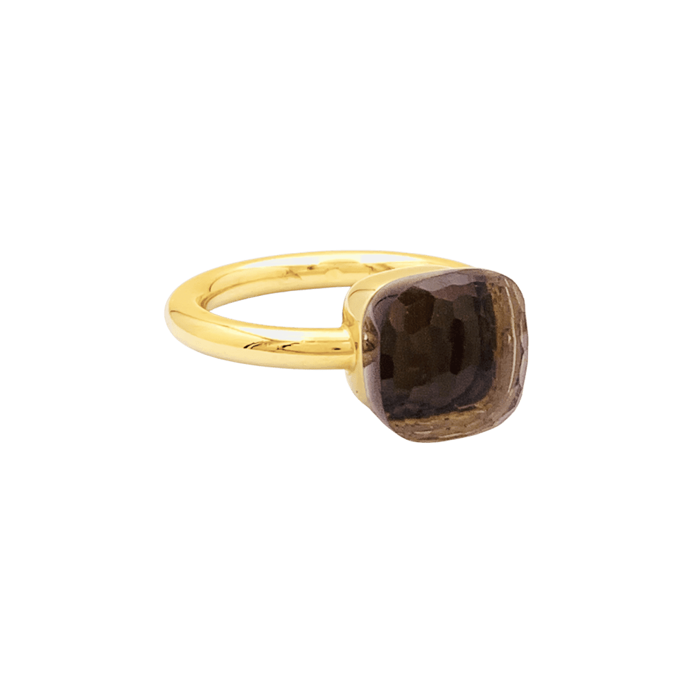 Bague Solitaire POMELLATO "Nudo Classique" en or blanc, or rose et quartz - Castafiore