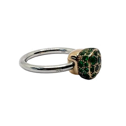 Bague Solitaire POMELLATO "Nudo" en or jaune et saphirs - Castafiore