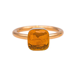 Bague Solitaire POMELLATO "Nudo" en or rose et citrine - Castafiore