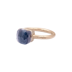 Bague Solitaire POMELLATO "Nudo" en or rose, or blanc et topaze - Castafiore
