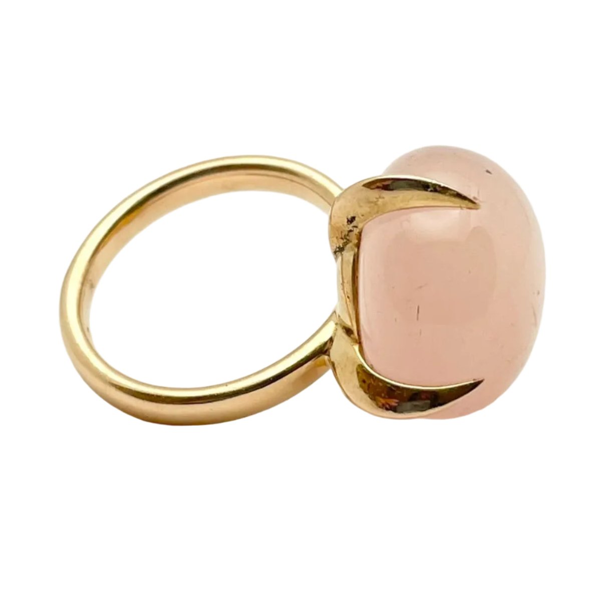 Bague Solitaire POMELLATO "Veleno" en or jaune et pierre de lune - Castafiore