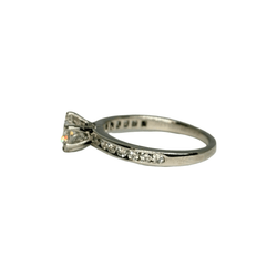 Bague Solitaire TIFFANY & CO. en platine et diamants - Castafiore