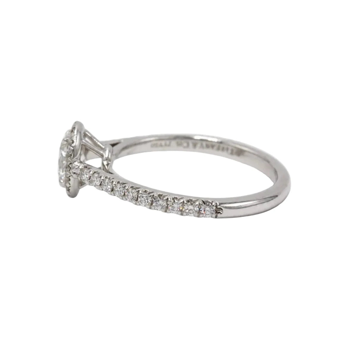Bague Solitaire TIFFANY & CO. "Soleste" en platine et diamants - Castafiore