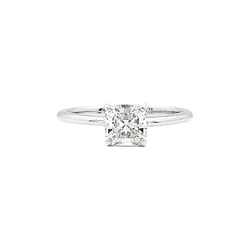 Bague Solitaire TIFFANY & CO. "True" en platine et diamant - Castafiore