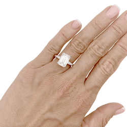 Bague Solitaire VAN CLEEF & ARPELS en or blanc, platine et diamants - Castafiore