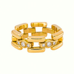 Bague Souple Or jaune Diamant - Castafiore