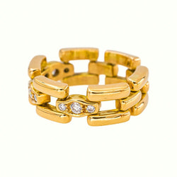 Bague Souple Or jaune Diamant - Castafiore