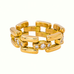 Bague Souple Or jaune Diamant - Castafiore