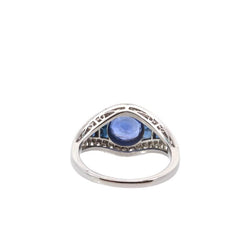 Bague style Art Déco en saphir et diamants - Castafiore