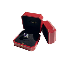 Bague Tank CARTIER en or blanc et améthyste - Castafiore