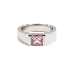 Bague Tank CARTIER en or blanc et tourmaline - Castafiore