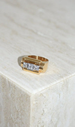 Bague Tank Diamants - Castafiore