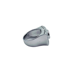Bague Tank en or blanc, aigue-marine et diamants - Castafiore