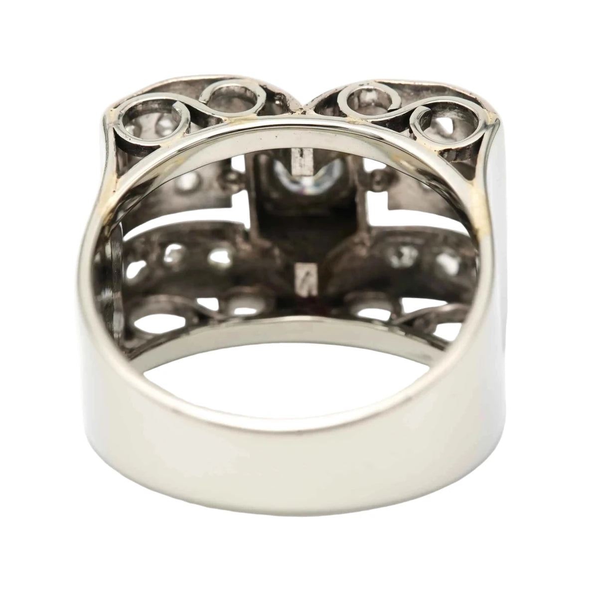 Bague Tank en or blanc et diamants - Castafiore