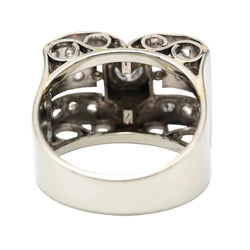 Bague Tank en or blanc et diamants - Castafiore