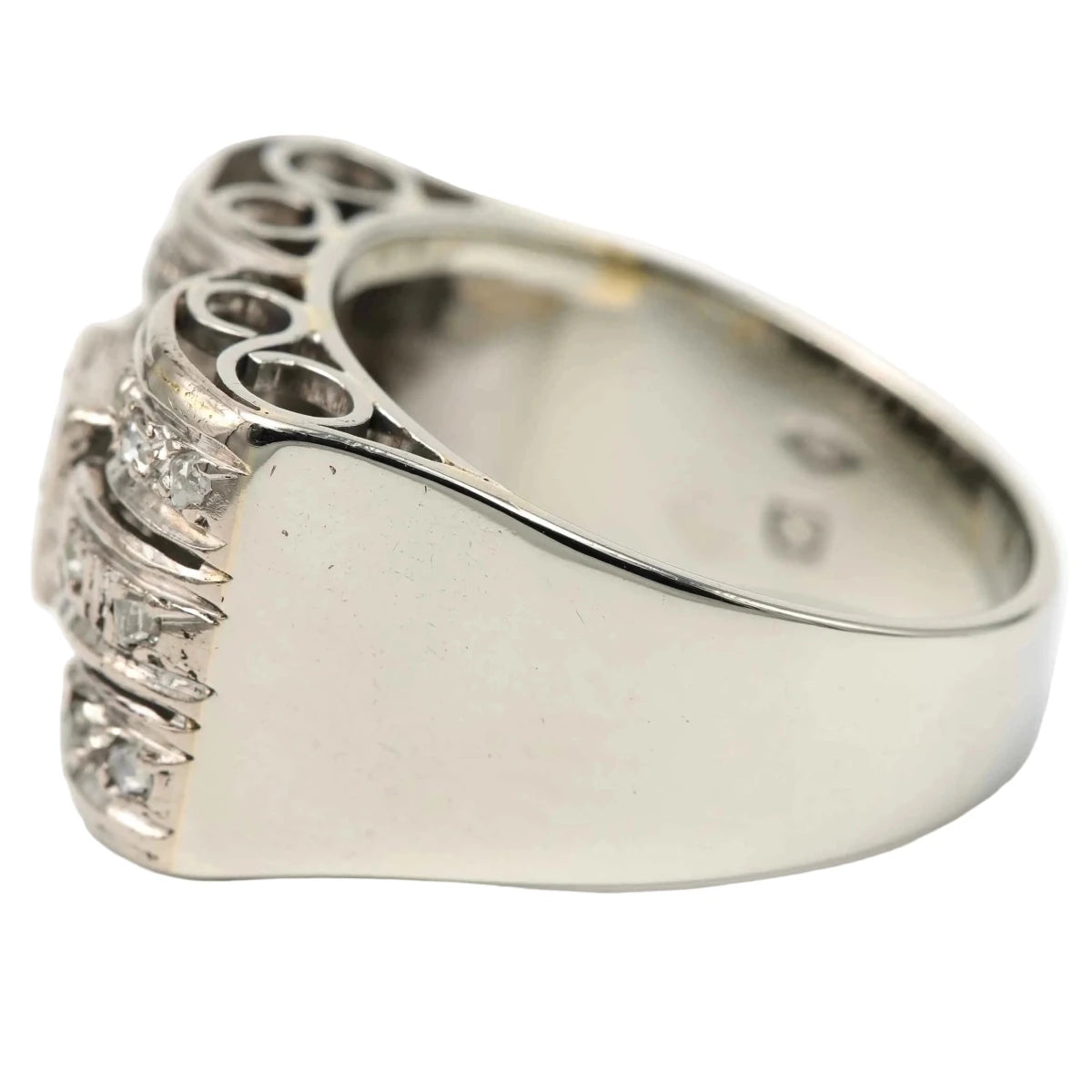 Bague Tank en or blanc et diamants - Castafiore