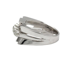 Bague Tank en or blanc et diamants - Castafiore