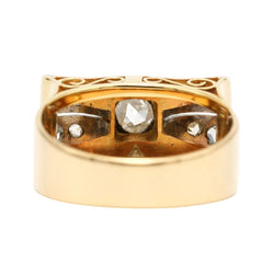 Bague Tank en or blanc, or jaune et diamants - Castafiore