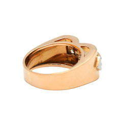 Bague Tank en or blanc, or jaune et diamants - Castafiore
