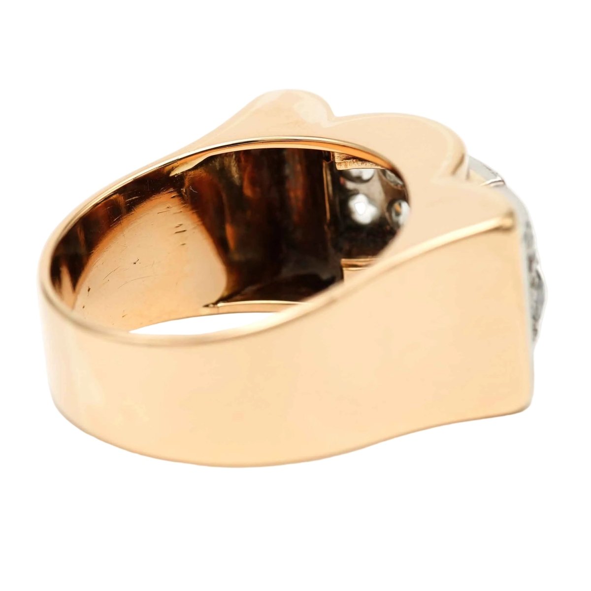 Bague Tank en or blanc, or jaune et diamants - Castafiore
