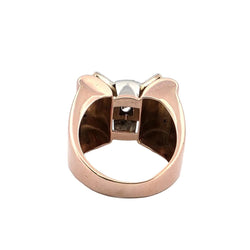Bague Tank en or blanc, or rose et diamants - Castafiore