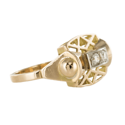 Bague Tank en or jaune - Castafiore