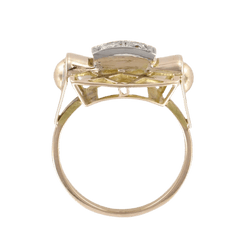 Bague Tank en or jaune - Castafiore