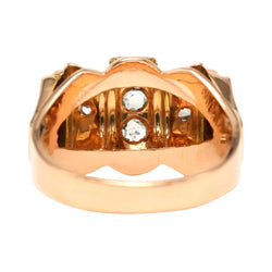 Bague Tank en or jaune et diamants - Castafiore