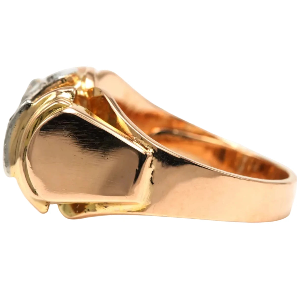 Bague Tank en or jaune et diamants - Castafiore