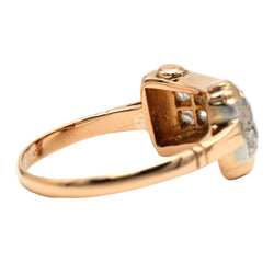 Bague Tank en or jaune et diamants - Castafiore
