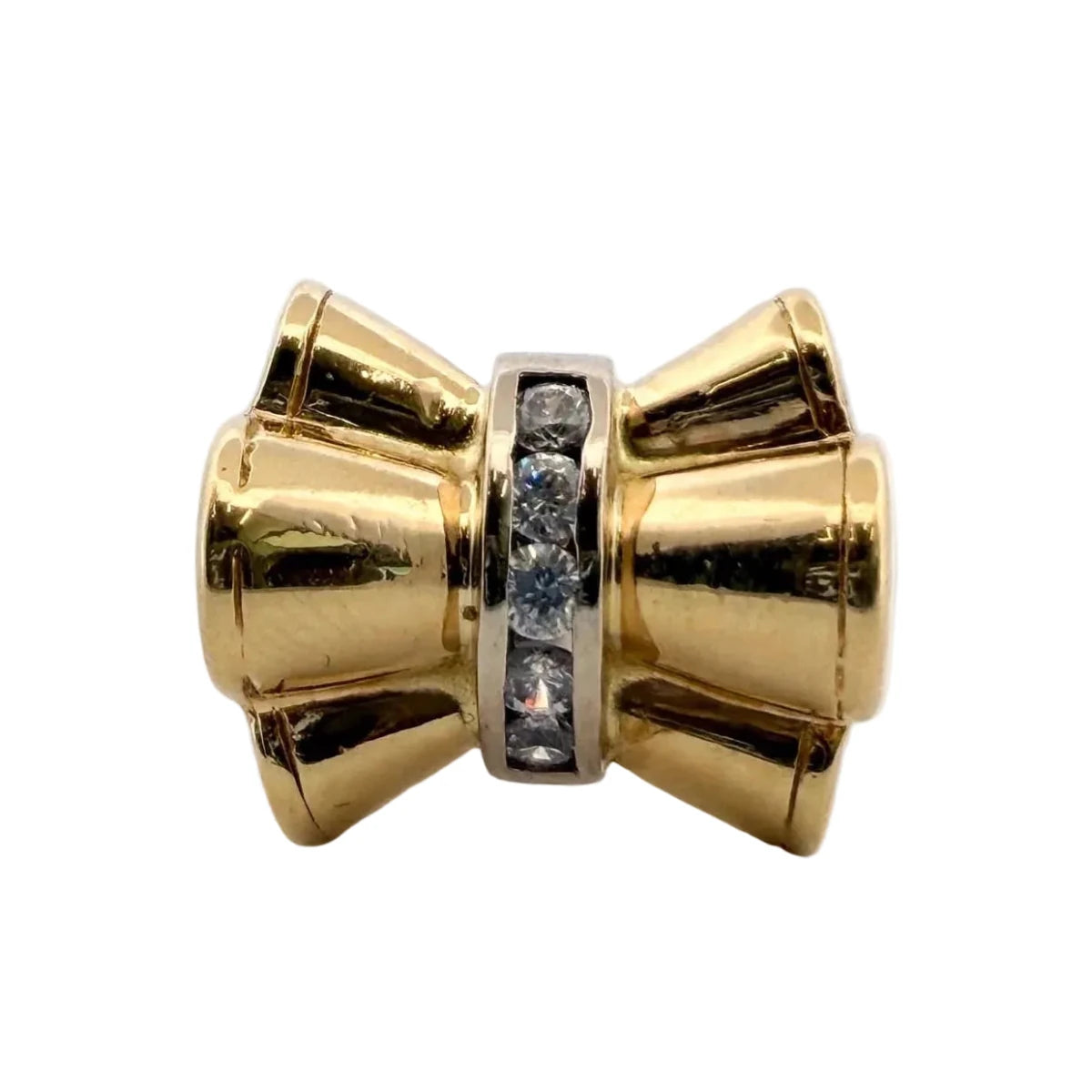 Bague Tank en or jaune et diamants - Castafiore