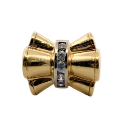Bague Tank en or jaune et diamants - Castafiore