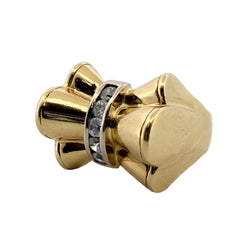 Bague Tank en or jaune et diamants - Castafiore