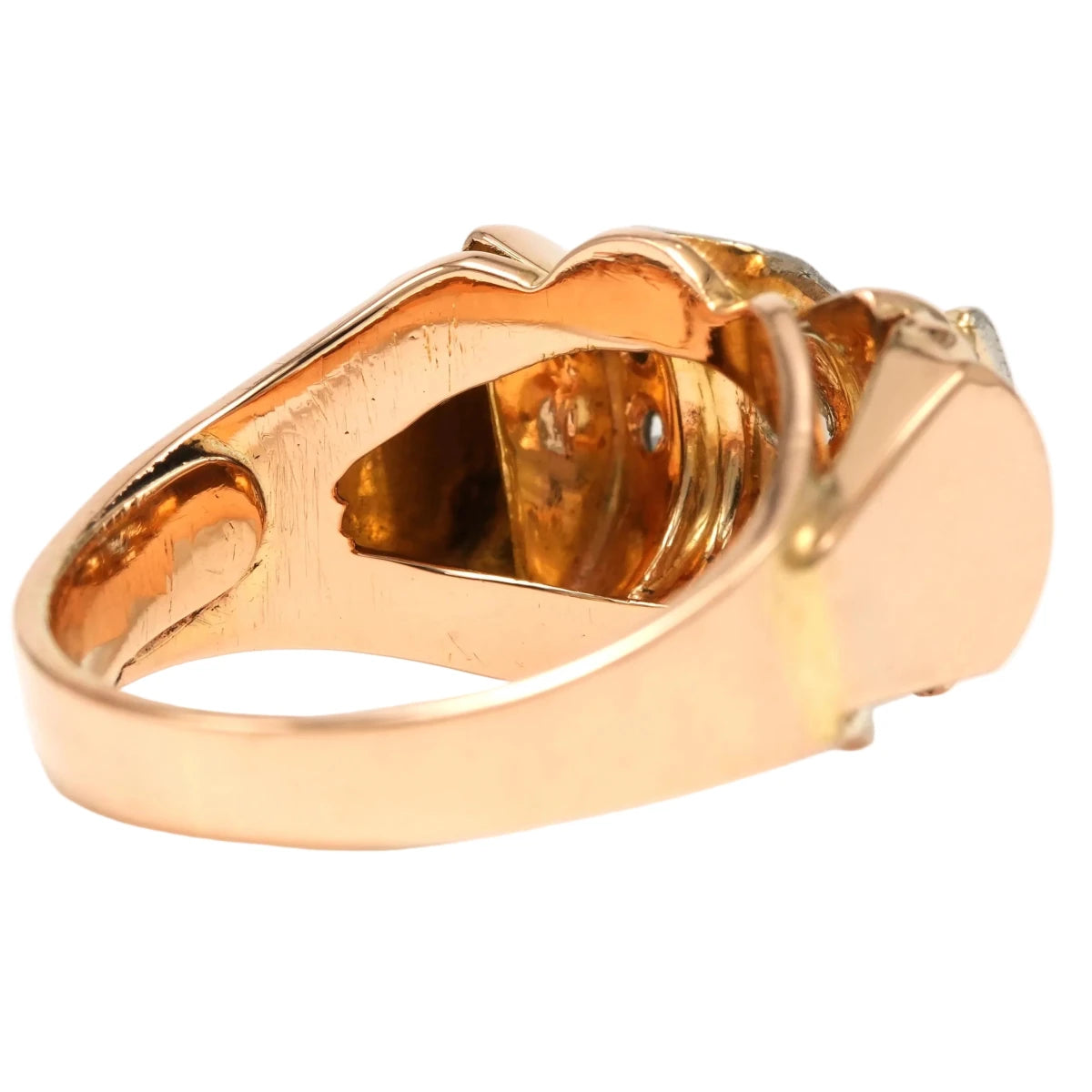 Bague Tank en or jaune et diamants - Castafiore