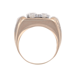 Bague Tank en or jaune, platine et diamants - Castafiore