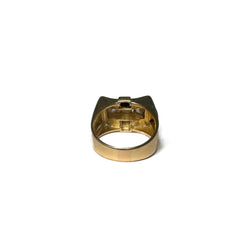 Bague Tank en or jaune, platine et diamants - Castafiore