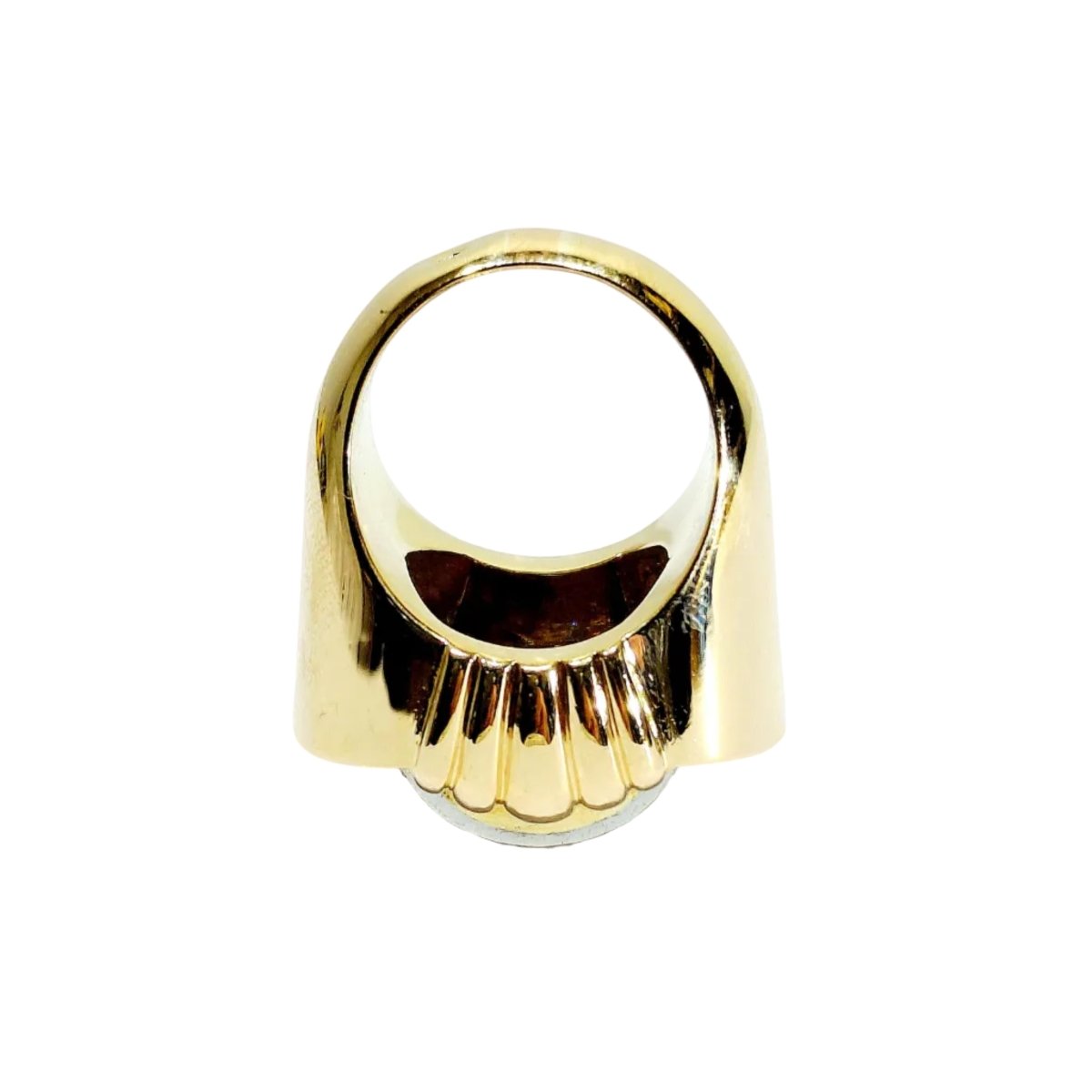 Bague Tank en or jaune, saphirs et diamants - Castafiore