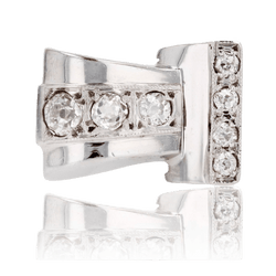 Bague Tank en or rhodié et diamants - Castafiore