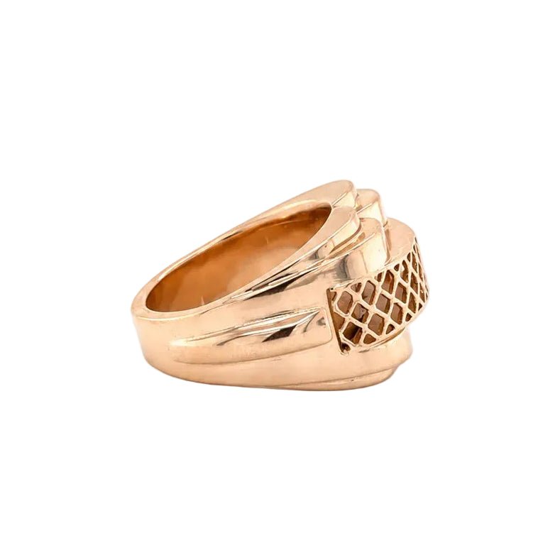 Bague Tank en or rose - Castafiore