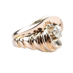 Bague Tank en or rose et diamant - Castafiore