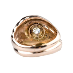 Bague Tank en or rose et diamant - Castafiore